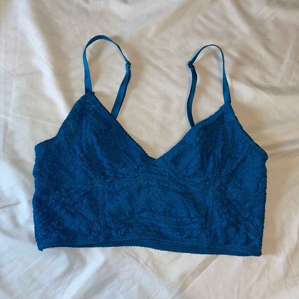 Free People Blue Lace Bralette - Meduim